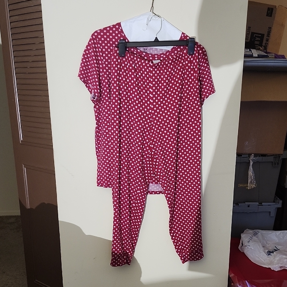 Secret Treasures Red and White Cozy Pajama Set No Refunds